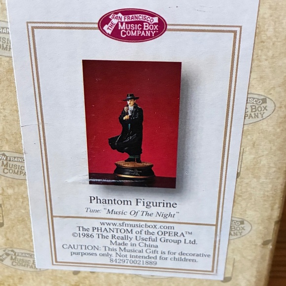 1986 Phantom Figurine Phantom of the Opera Music Box With Box - Picture 8 of 9